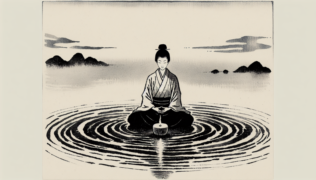 A calm person controlling emotions