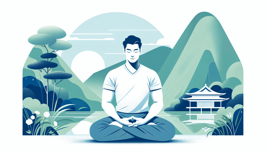 A person practicing deep breathing exercises