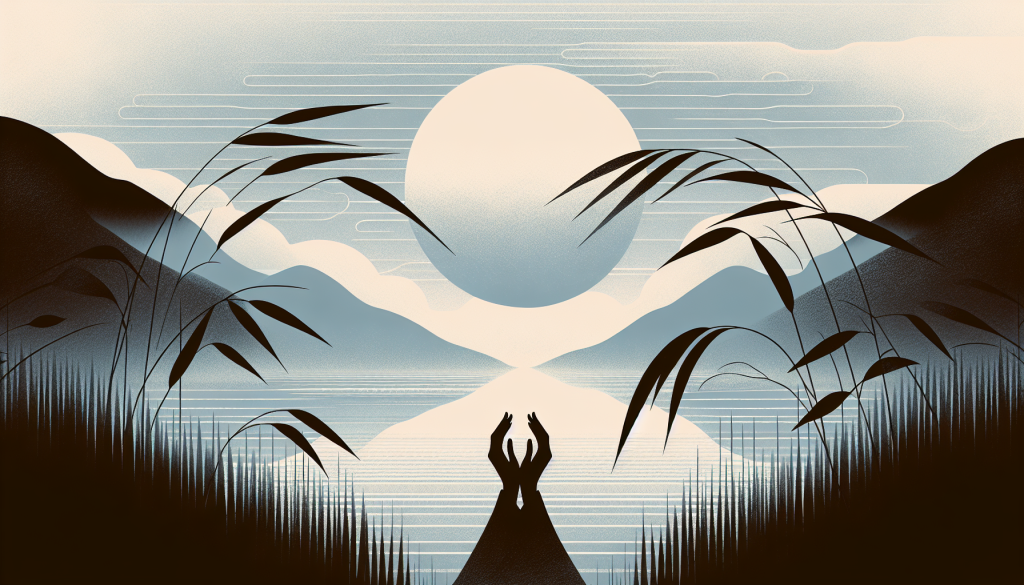 A serene scene emphasizing gratitude