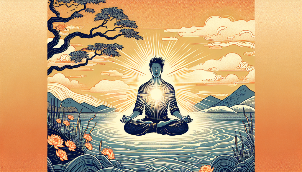 A person meditating with a focus on positive thoughts