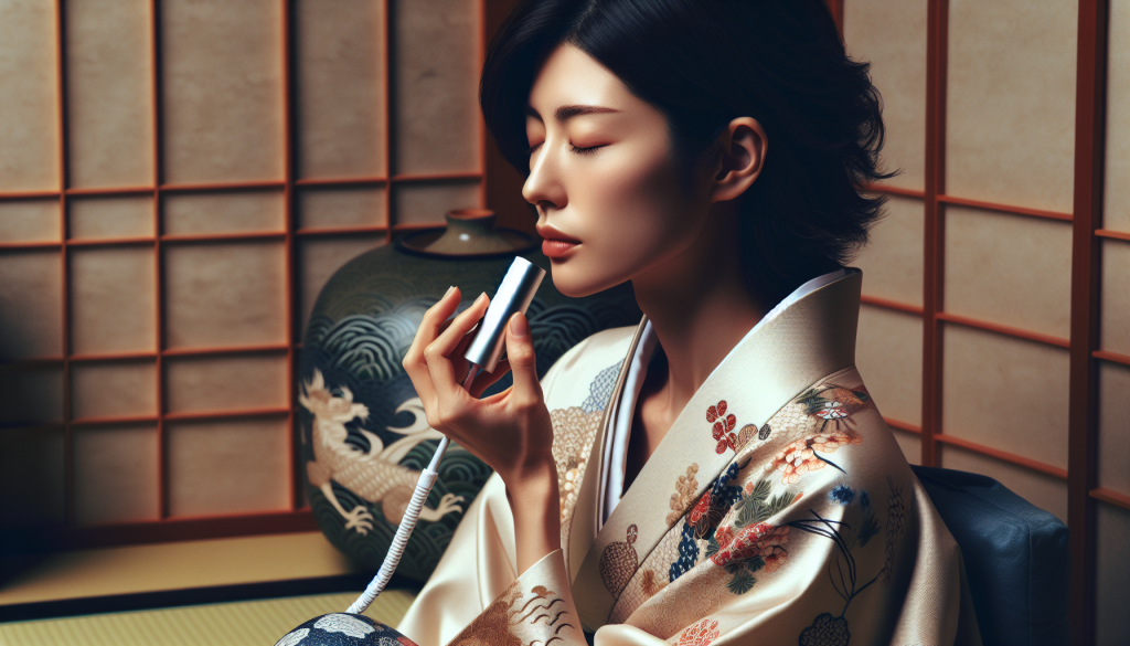 A relaxed person taking deep breaths