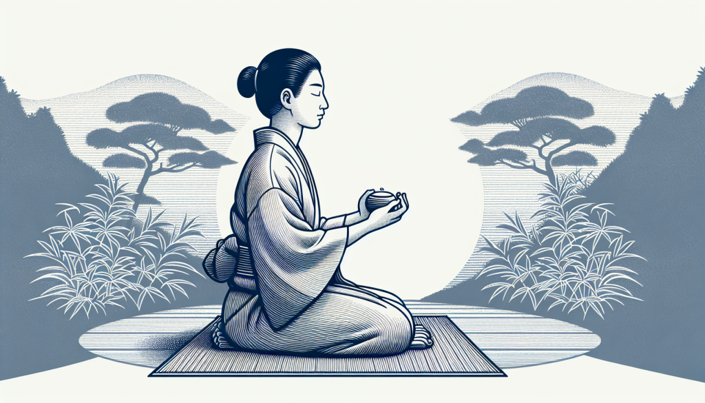 A calm individual practicing deep breathing exercises